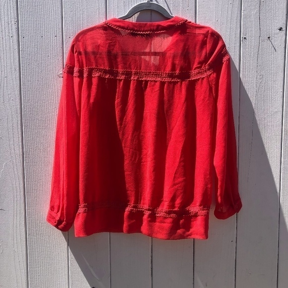 The Kooples Boho Tie Silk Top - Picture 5 of 10